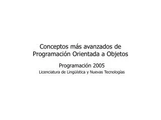 conceptos m s avanzados de programaci n orientada a objetos