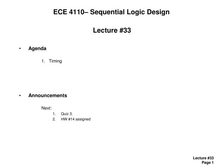 ece 4110 sequential logic design