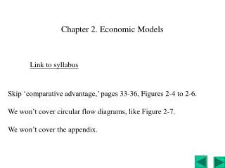 Chapter 2. Economic Models