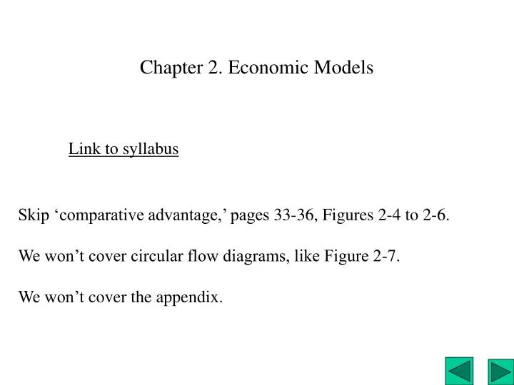 chapter 2 economic models