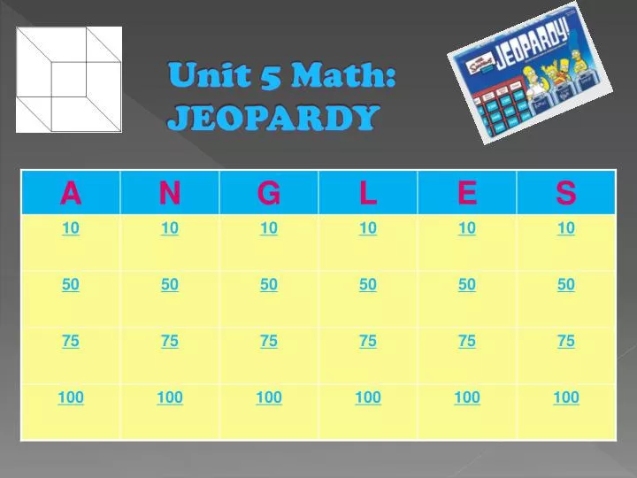 unit 5 math jeopardy