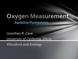 Oxygen Measurement