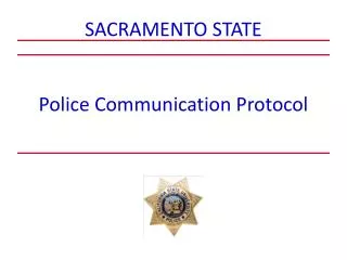 Police Communication Protocol