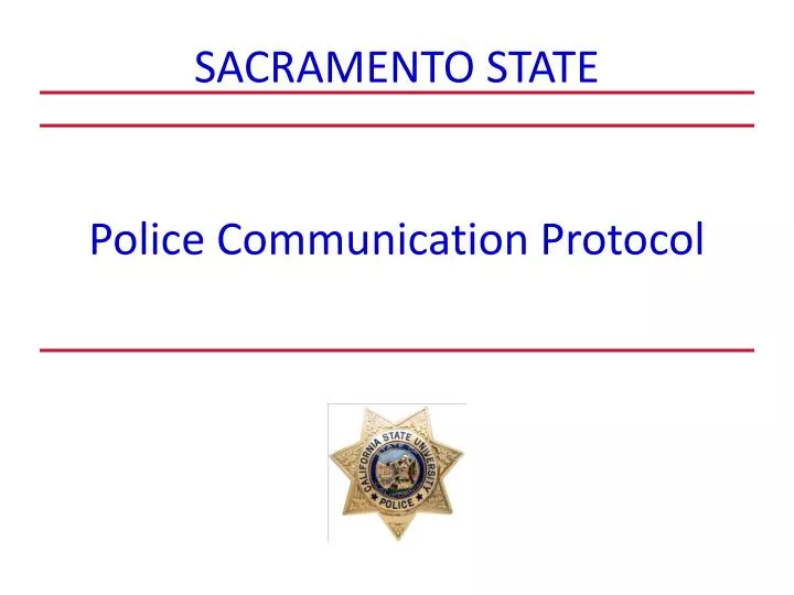 police communication protocol
