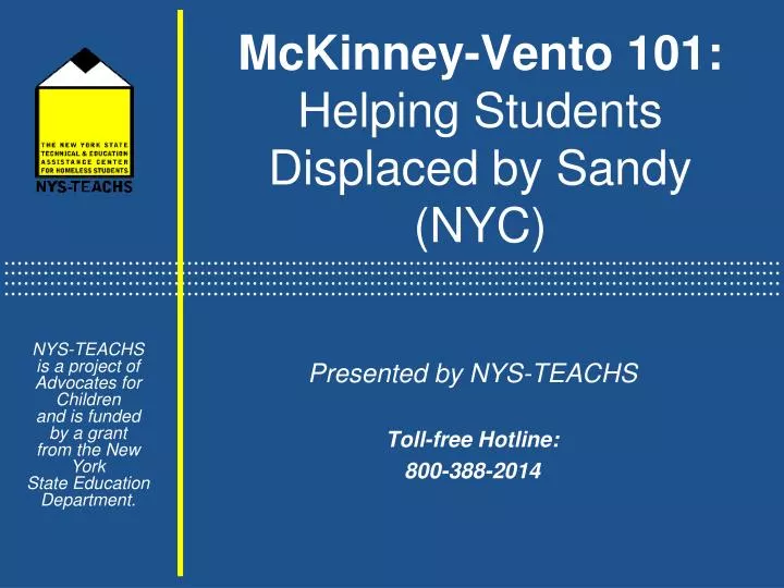 mckinney vento 101 helping students displaced by sandy nyc