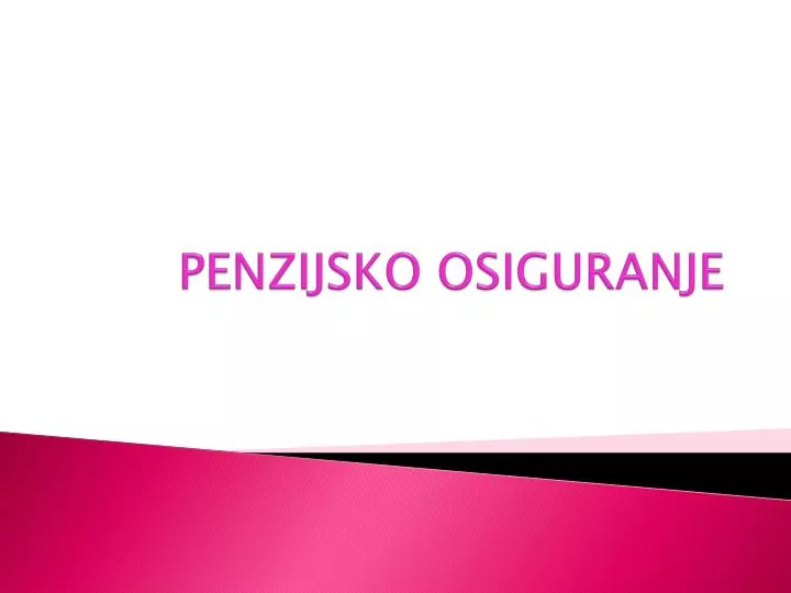 penzijsko osiguranje