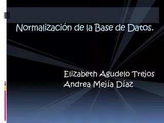 normalizaci n de la base de datos