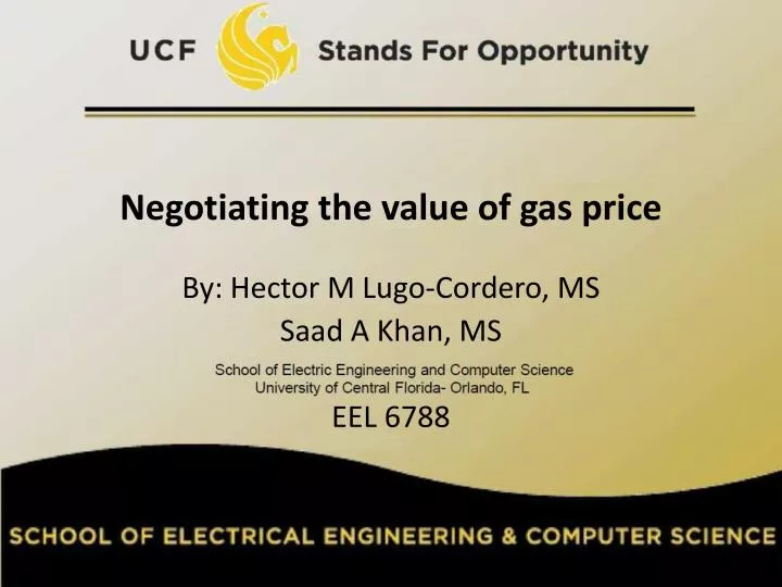 negotiating the value of gas price