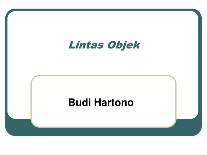 lintas objek