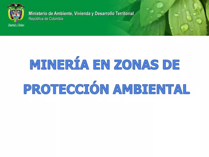 miner a en zonas de protecci n ambiental