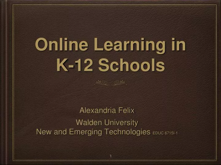 online learning in k 12 schools