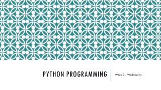 Python Programming