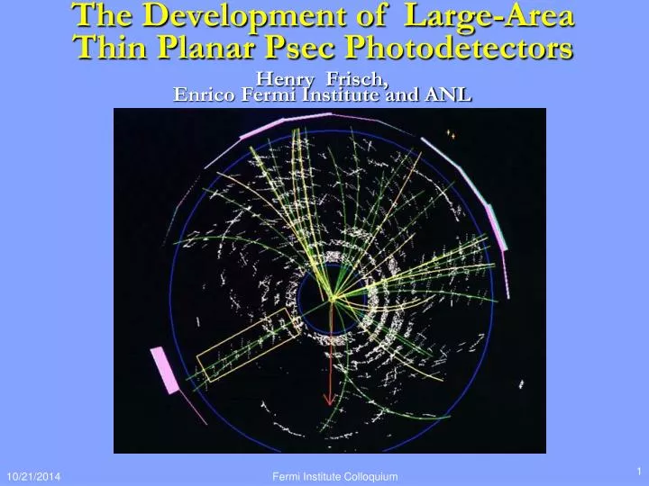 the development of large area thin planar psec photodetectors
