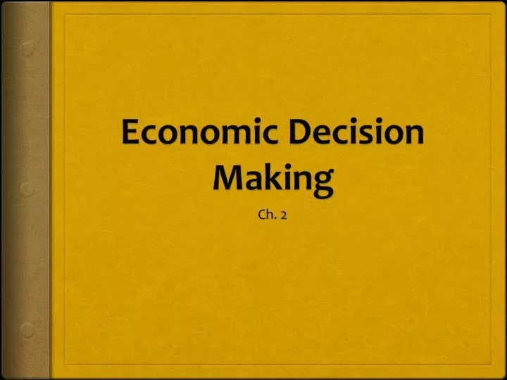 economic decision making