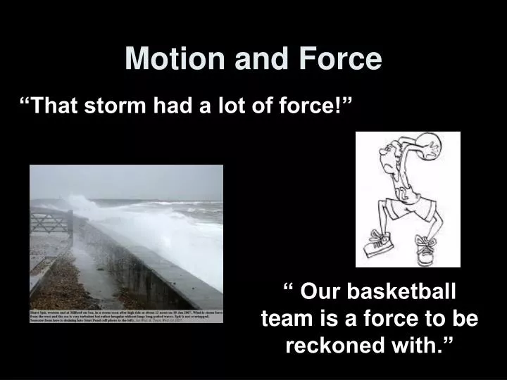 motion and force