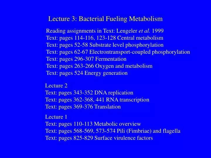 lecture 3 bacterial fueling metabolism