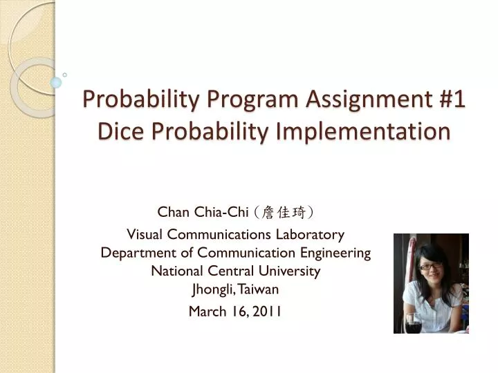 probability program assignment 1 dice probability implementation