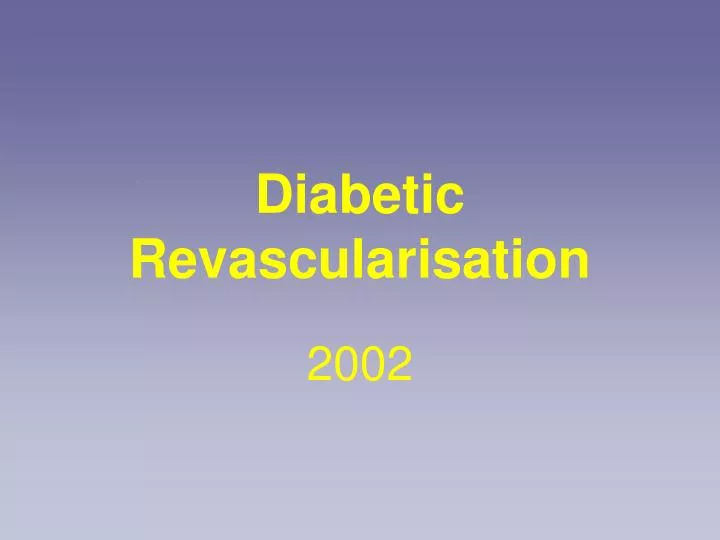 diabetic revascularisation