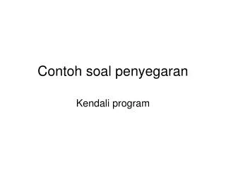 contoh soal penyegaran