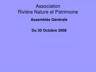 association rivi re nature et patrimoine