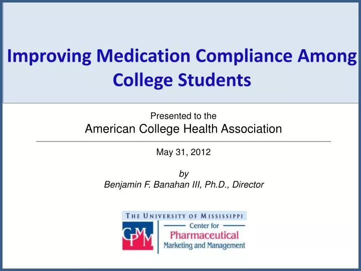 improving medication compliance among college students