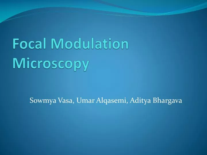 focal modulation microscopy
