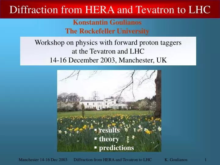 diffraction from hera and tevatron to lhc