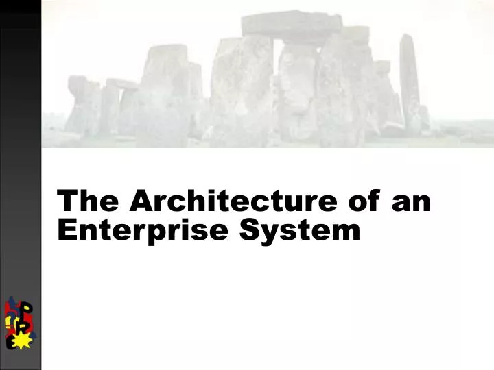 the architecture of an enterprise system
