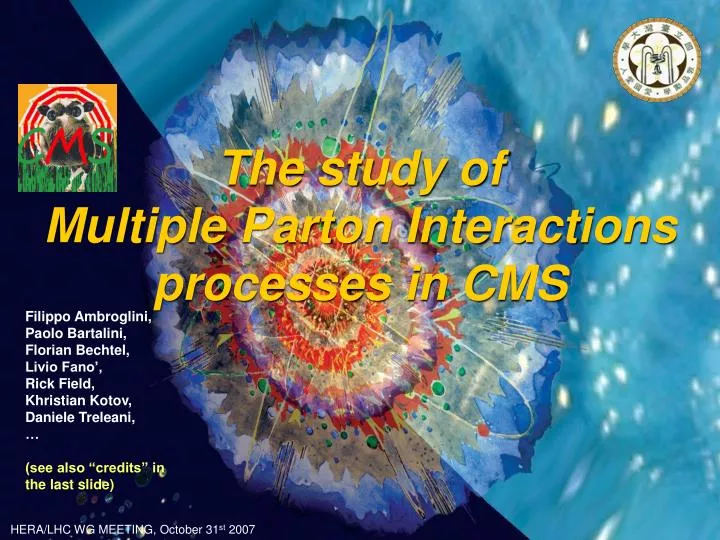 the study of multiple parton interactions processes in cms