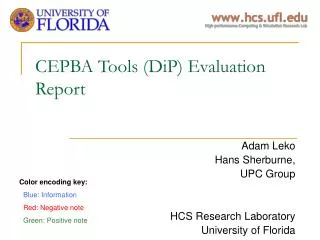 CEPBA Tools (DiP) Evaluation Report