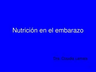 nutrici n en el embarazo