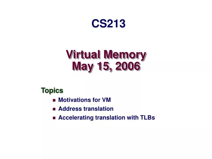 virtual memory may 15 2006