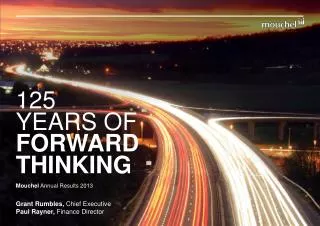 125 YEARS OF FORWARD THINKING