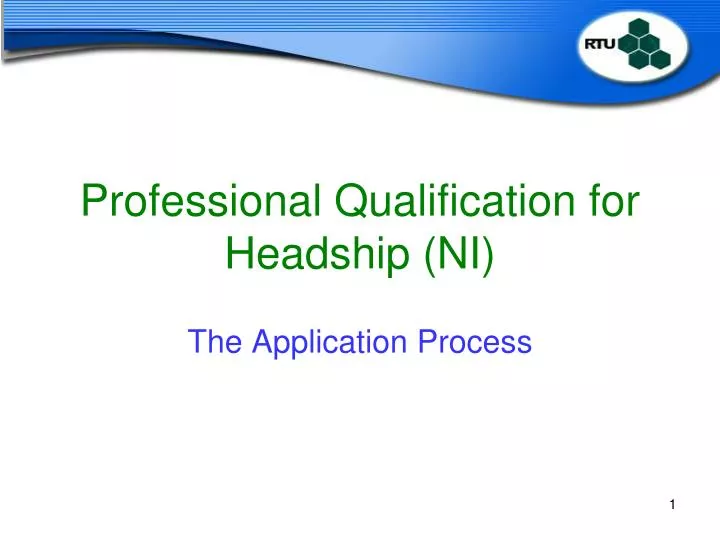 professional qualification for headship ni