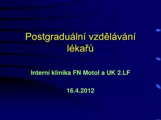postgradu ln vzd l v n l ka