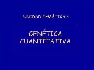 gen tica cuantitativa