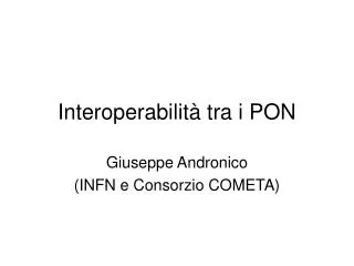 interoperabilit tra i pon