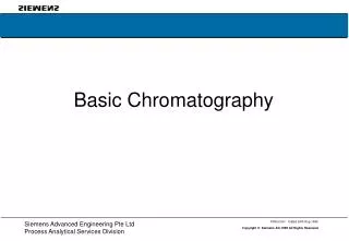 Basic Chromatography