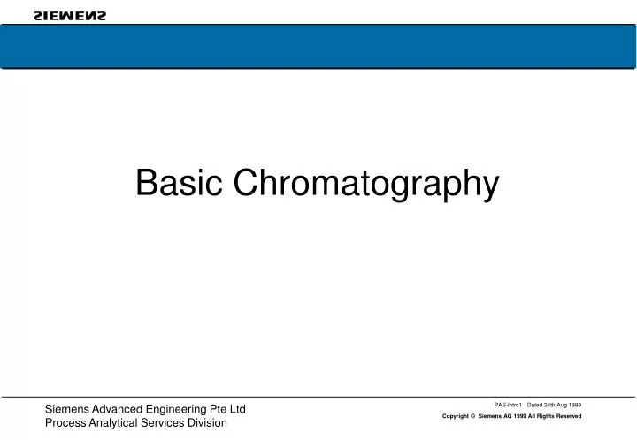 basic chromatography