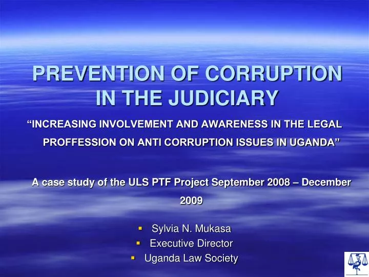 prevention of corruption in the judiciary