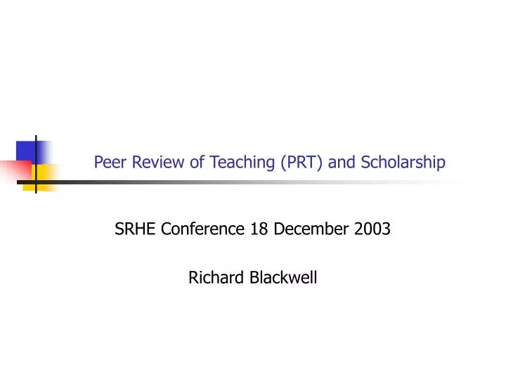 peer review of teaching prt and scholarship
