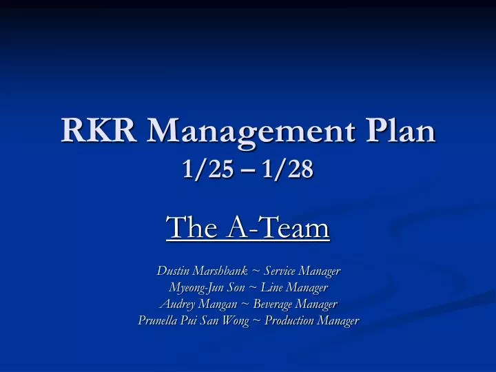 rkr management plan 1 25 1 28