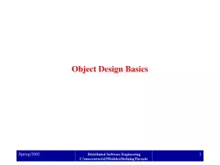Object Design Basics