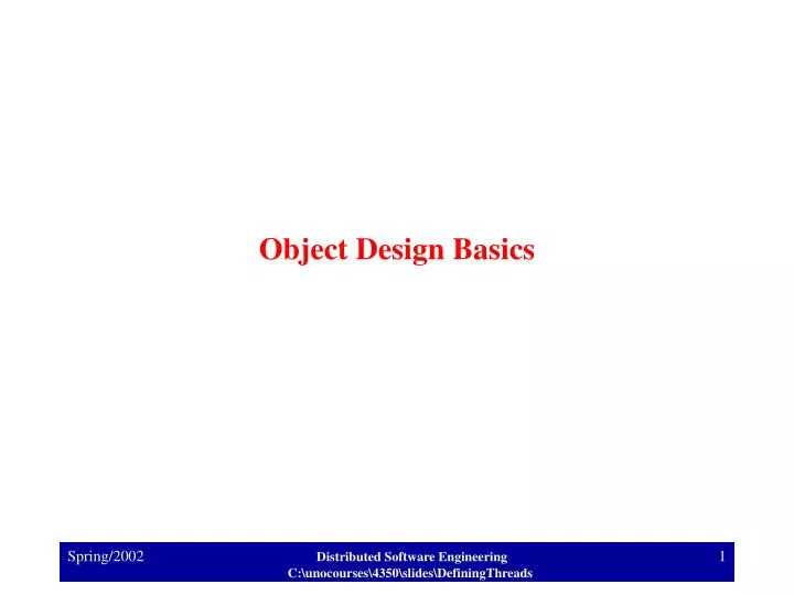object design basics