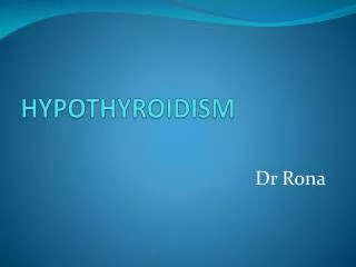 HYPOTHYROIDISM