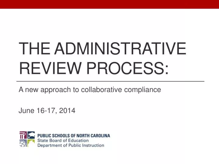 the administrative review process