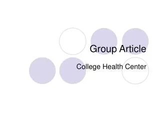 Group Article