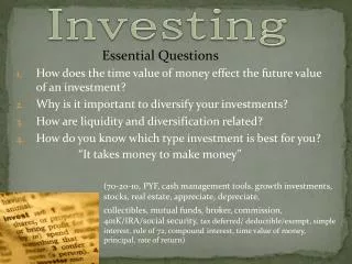 How does the time value of money effect the future value of an investment?