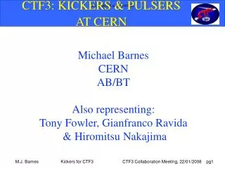 CTF3: KICKERS &amp; PULSERS AT CERN