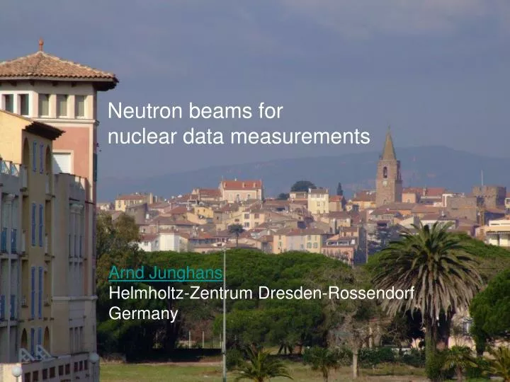 neutron beams for nuclear data measurements